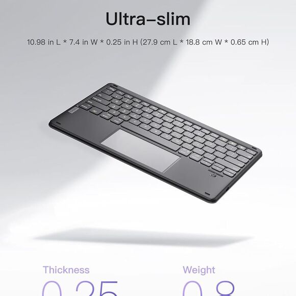 Inateck Bluetooth Keyboard with Touchpad - Picture 3 of 3